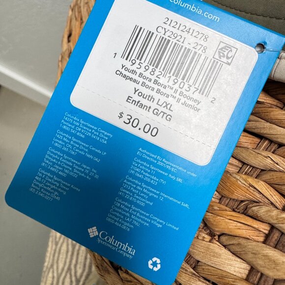 NWT-Columbia Youth Bora Bora II Booney Bucket Hat Size Youth L/XL - Picture 3 of 7